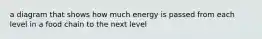 a diagram that shows how much energy is passed from each level in a food chain to the next level