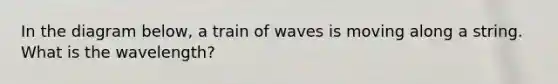 In the diagram below, a train of waves is moving along a string. What is the wavelength?