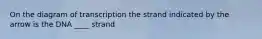 On the diagram of transcription the strand indicated by the arrow is the DNA ____ strand