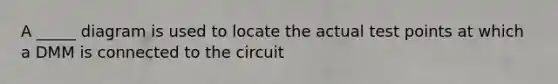 A _____ diagram is used to locate the actual test points at which a DMM is connected to the circuit