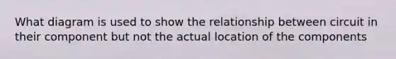 What diagram is used to show the relationship between circuit in their component but not the actual location of the components