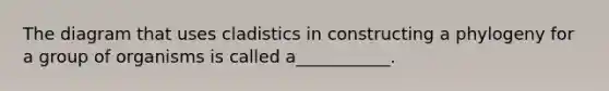 The diagram that uses cladistics in constructing a phylogeny for a group of organisms is called a___________.