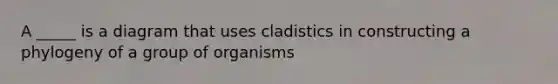 A _____ is a diagram that uses cladistics in constructing a phylogeny of a group of organisms