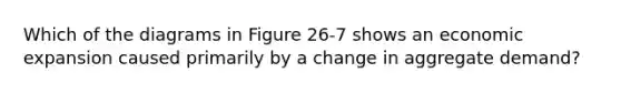 Which of the diagrams in Figure 26-7 shows an economic expansion caused primarily by a change in aggregate demand?