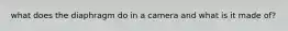 what does the diaphragm do in a camera and what is it made of?