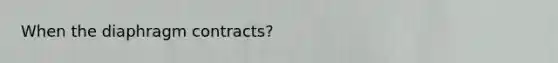 When the diaphragm contracts?