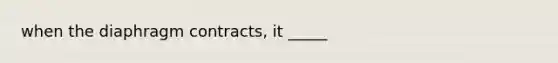 when the diaphragm contracts, it _____
