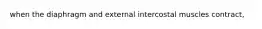 when the diaphragm and external intercostal muscles contract,