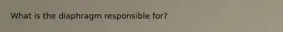 What is the diaphragm responsible for?