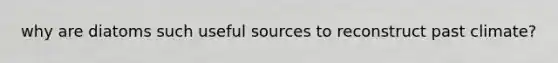 why are diatoms such useful sources to reconstruct past climate?