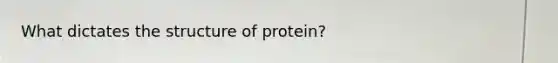 What dictates the structure of protein?