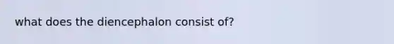 what does the diencephalon consist of?