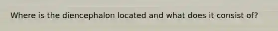 Where is the diencephalon located and what does it consist of?