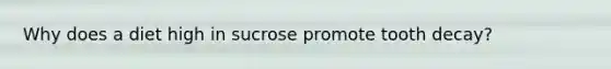 Why does a diet high in sucrose promote tooth decay?