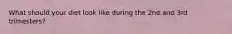 What should your diet look like during the 2nd and 3rd trimesters?