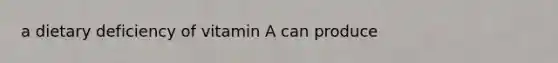a dietary deficiency of vitamin A can produce