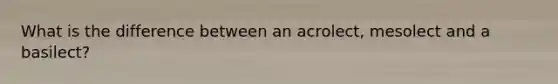What is the difference between an acrolect, mesolect and a basilect?