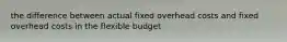 the difference between actual fixed overhead costs and fixed overhead costs in the flexible budget