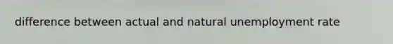 difference between actual and natural unemployment rate