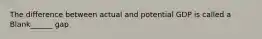 The difference between actual and potential GDP is called a Blank______ gap