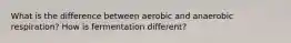 What is the difference between aerobic and anaerobic respiration? How is fermentation different?