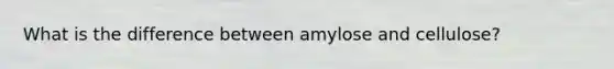 What is the difference between amylose and cellulose?