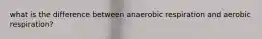what is the difference between anaerobic respiration and aerobic respiration?