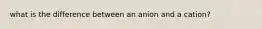 what is the difference between an anion and a cation?