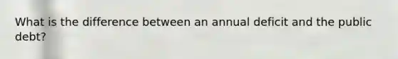 What is the difference between an annual deficit and the public debt?