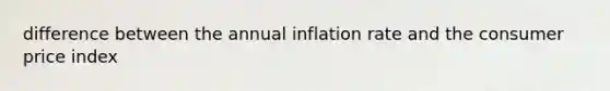 difference between the annual inflation rate and the consumer price index