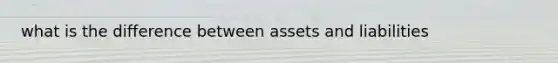 what is the difference between assets and liabilities