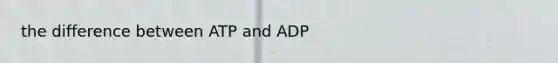 the difference between ATP and ADP