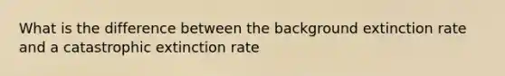 What is the difference between the background extinction rate and a catastrophic extinction rate