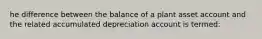 he difference between the balance of a plant asset account and the related accumulated depreciation account is termed: