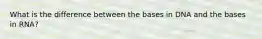 What is the difference between the bases in DNA and the bases in RNA?