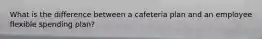 What is the difference between a cafeteria plan and an employee flexible spending plan?