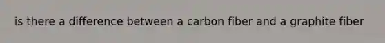 is there a difference between a carbon fiber and a graphite fiber