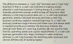 The difference between a "cash cow" business and a "cash hog" business is that A. a cash cow business is making money whereas a cash hog business is losing money. B. a cash cow business generates enough profits to pay off long-term debt whereas a cash hog business does not. C. a cash cow business generates positive retained earnings whereas a cash hog business produces negative retained earnings. D. a cash cow business produces large internal cash flows over and above what is needed to build and maintain the business whereas the internal cash flows of a cash hog business are too small to fully fund its operating needs and capital requirements. E. a cash cow business generates very large increases in sales revenues whereas a cash hog business has declining sales revenues and chronic deficiencies of working capital.