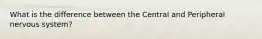 What is the difference between the Central and Peripheral nervous system?