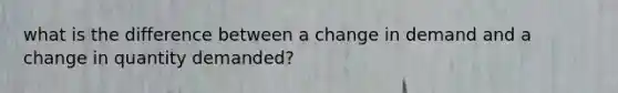 what is the difference between a change in demand and a change in quantity demanded?