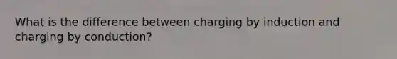 What is the difference between charging by induction and charging by conduction?