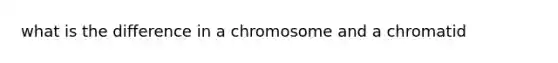 what is the difference in a chromosome and a chromatid