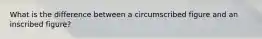 What is the difference between a circumscribed figure and an inscribed figure?