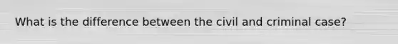 What is the difference between the civil and criminal case?
