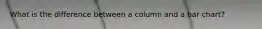 What is the difference between a column and a bar chart?