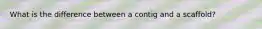 What is the difference between a contig and a scaffold?