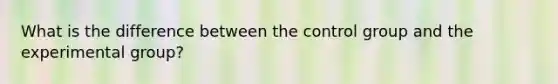 What is the difference between the control group and the experimental group?
