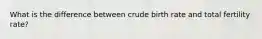 What is the difference between crude birth rate and total fertility rate?