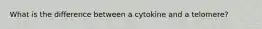 What is the difference between a cytokine and a telomere?