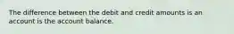 The difference between the debit and credit amounts is an account is the account balance.